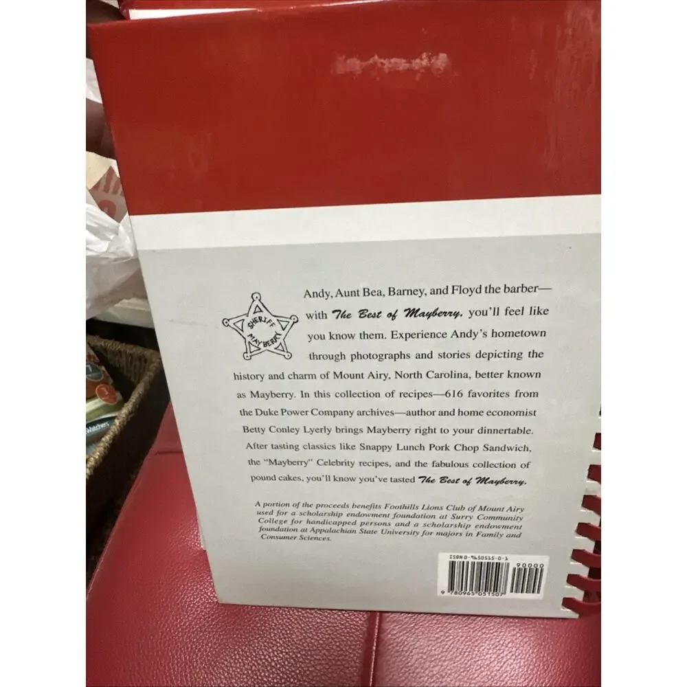 The Best‎ Of Mayberry Cookbook Hardcover Spiral Bound Autographed Copy Signed